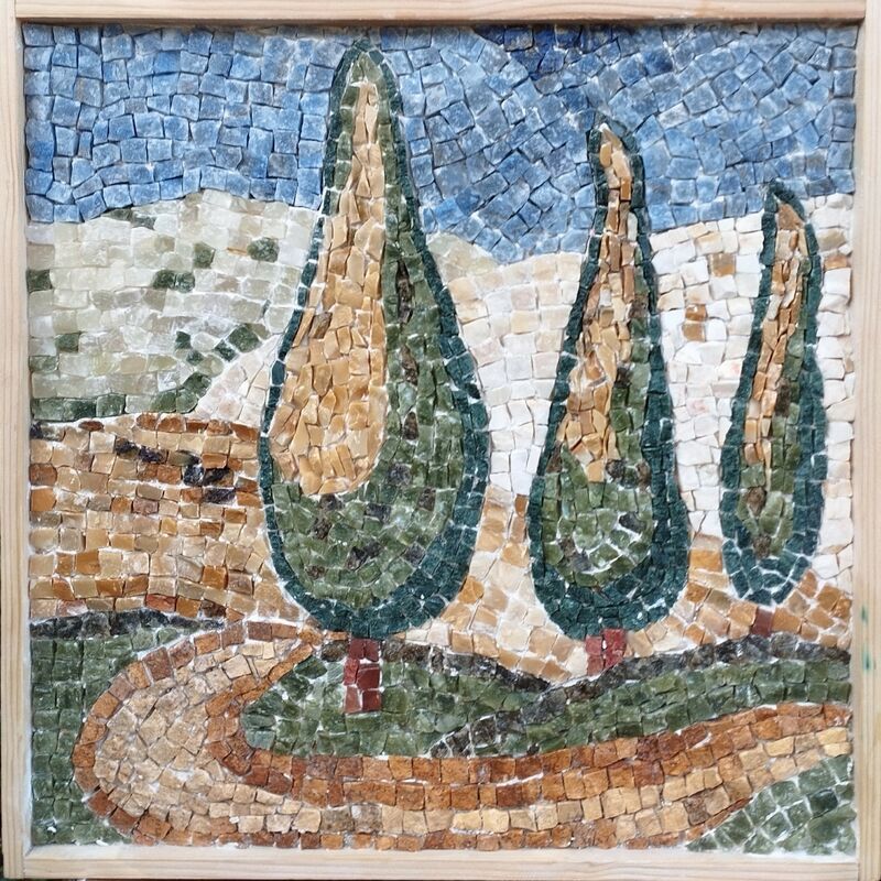 Mosaic *Tuscany hills§ - a Paintings by TatsianaYaroshyk Ionet